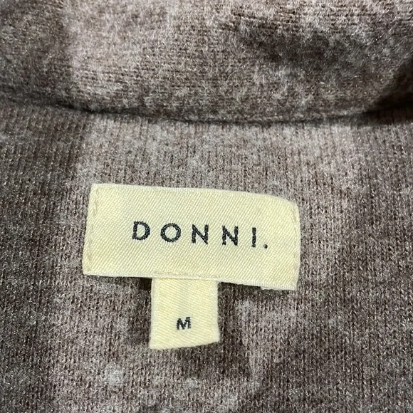 Donni Brushed Sweater Button Down Cho Brown Shirt Jacket Shacket - Picture 3 of 13